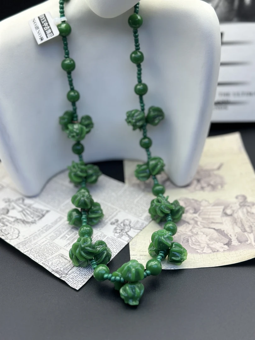 合金琉璃项链 《绿色华章》马库奇先生原创设计作品