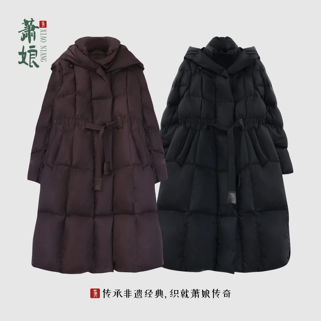 萧娘【鹅绒服】白鹅绒服新中式冬季户外保暖中国风长款羽绒服1124