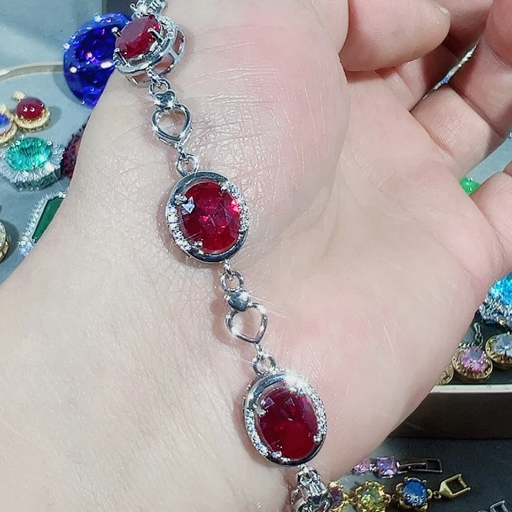 非金属红色蓝色满镶嵌