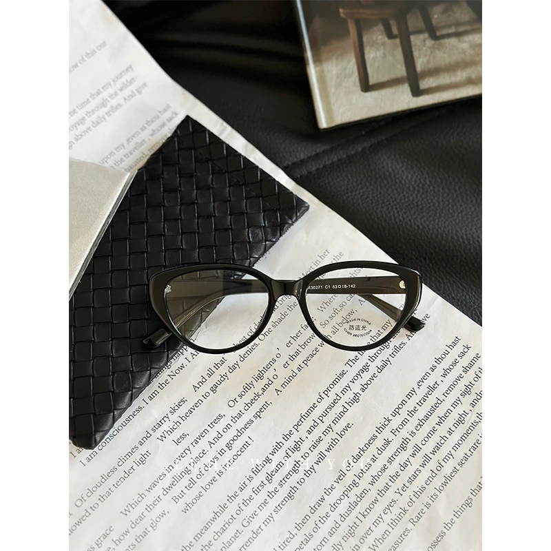 LUHE 复古猫眼素颜眼镜LHSC02502