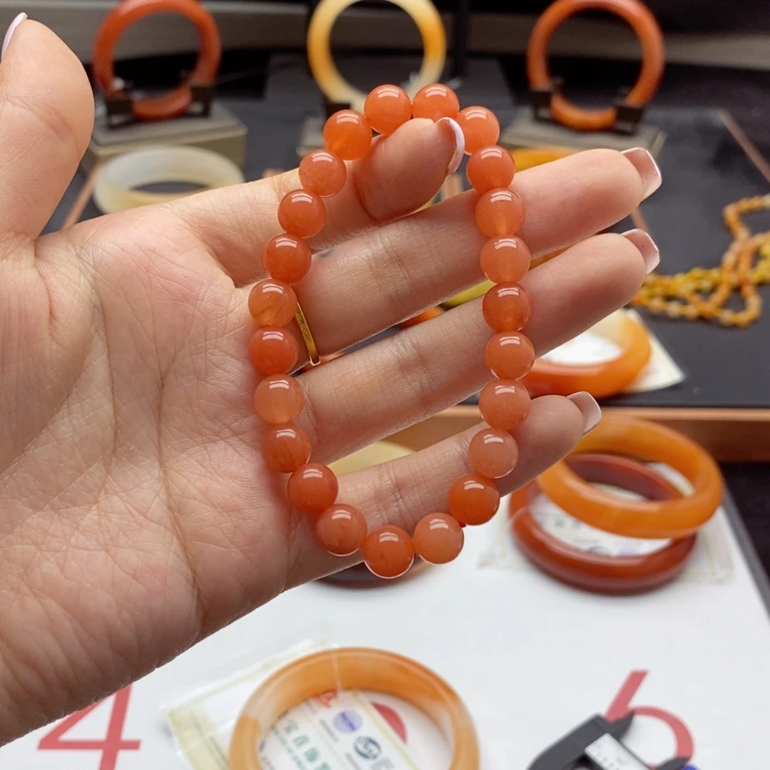 石英质玉（黄龙玉）未镶嵌手链