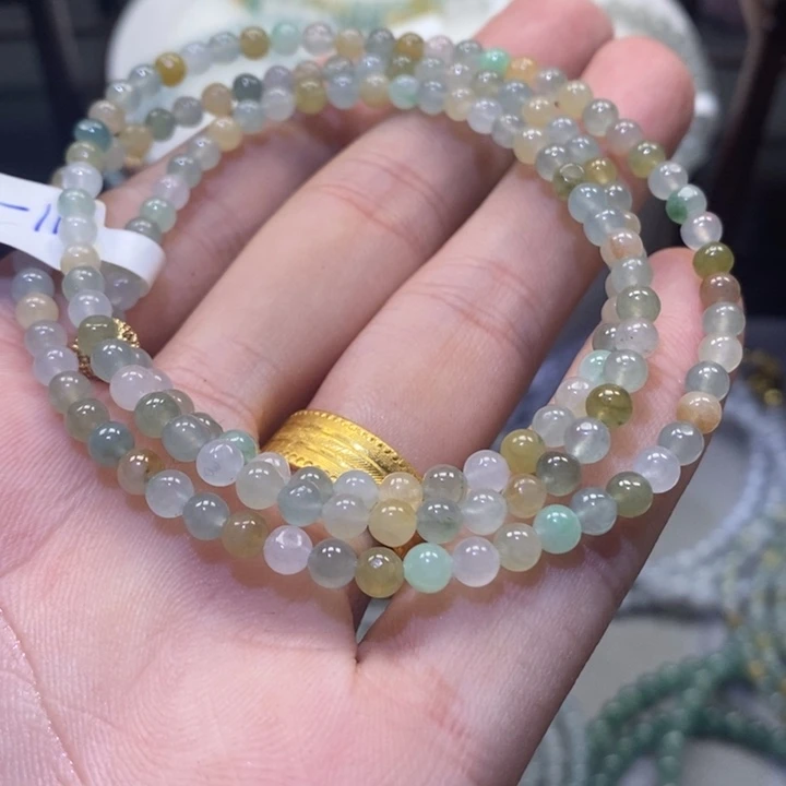 翡翠未镶嵌颈饰项链