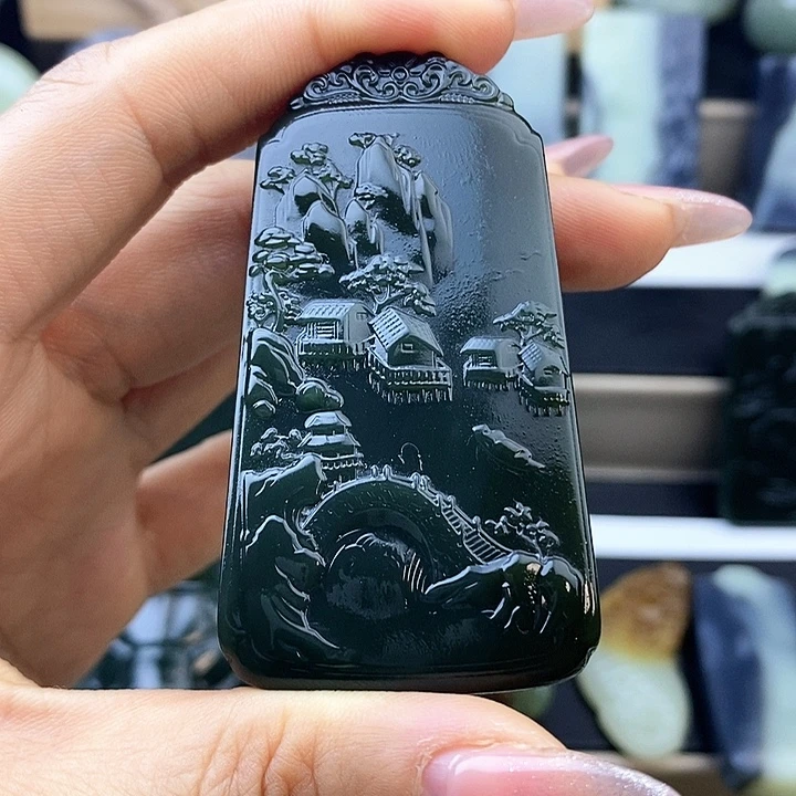 和田玉未镶嵌颈饰