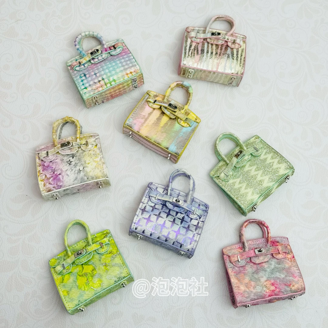 mini可爱真皮包包女生创意耳机包挂件【只欧颜色不参与对碰】