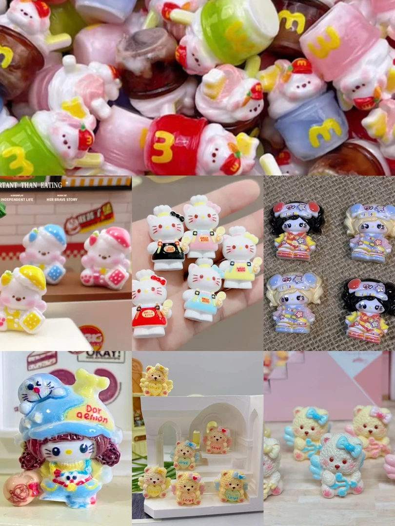 肉肉DIY手作 卡通钥匙扣创意树脂挂件可爱书包配饰
