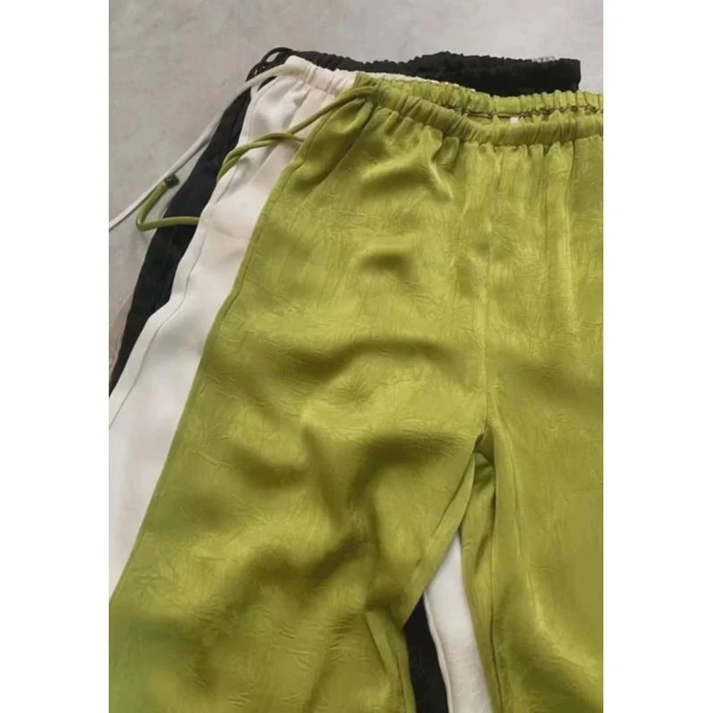 流苏裤--新中式国风气质运动时尚休闲百搭夏季宽松显瘦轻奢阔腿裤