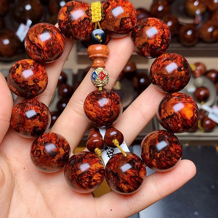 花梨木类手串/手链黄花梨风化料老挝花梨土埋料2.0