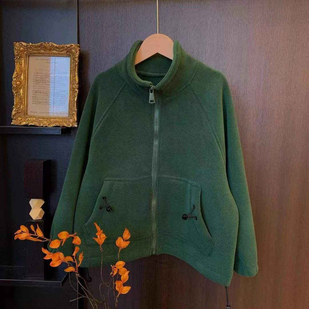 【现货】时尚潮童男童休闲中大童翻领卫衣polo衫毛毛外套YG6449