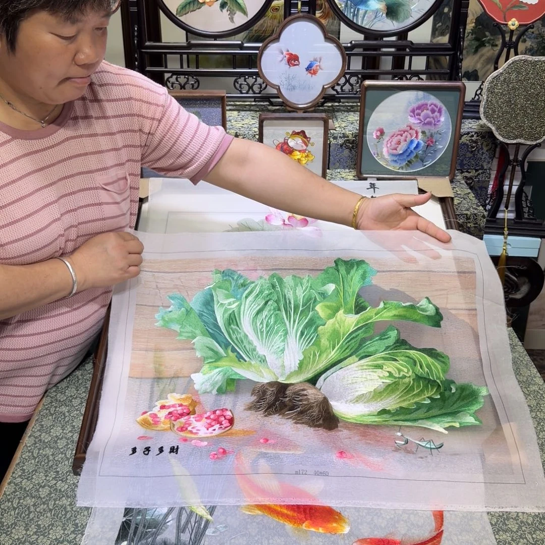 刺绣手工苏绣工艺制作技艺精湛