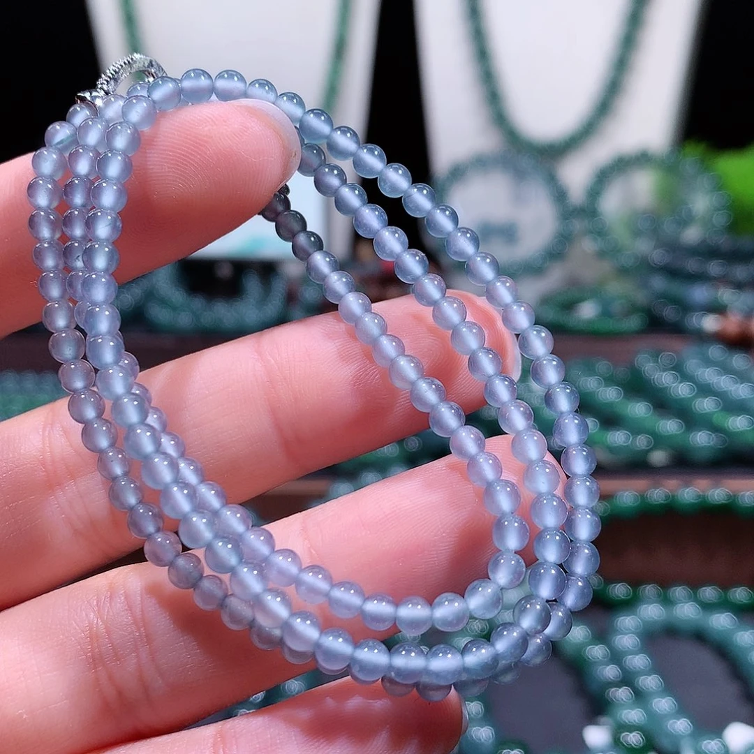 翡翠未镶嵌手链天然a货翡翠项链3.5