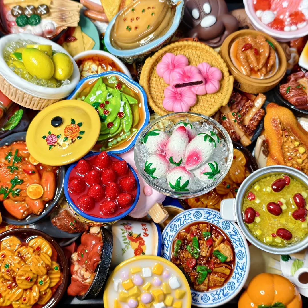 【直播拆】仿真创意美食高货立体食玩大号冰箱贴可爱情侣装饰品玩具