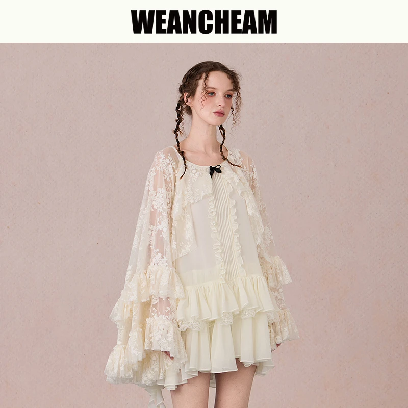 WEANCHEAM未未姆神隐之夏欧若风多层次连衣裙穿搭好物W15CXD016