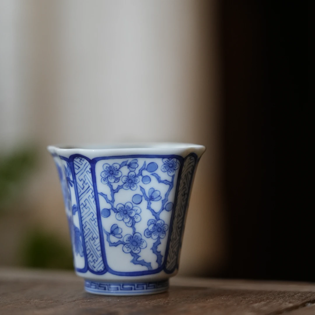 【雲梦】月造见物-梅兰竹菊四方杯（YZJW00267）