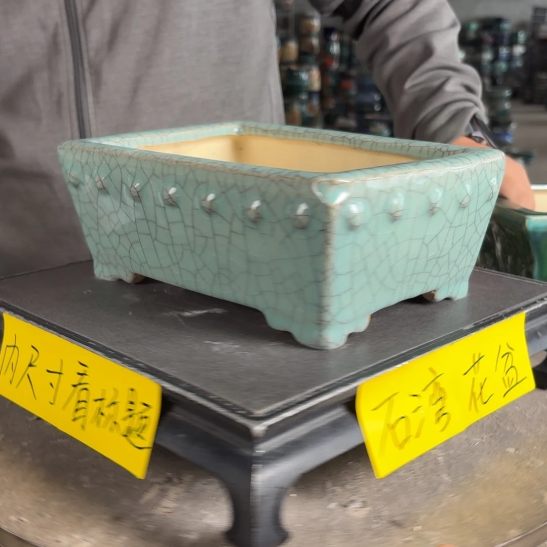 。一风堂石湾花盆 瑕疵变形 修胚痕迹 内21*14*7
