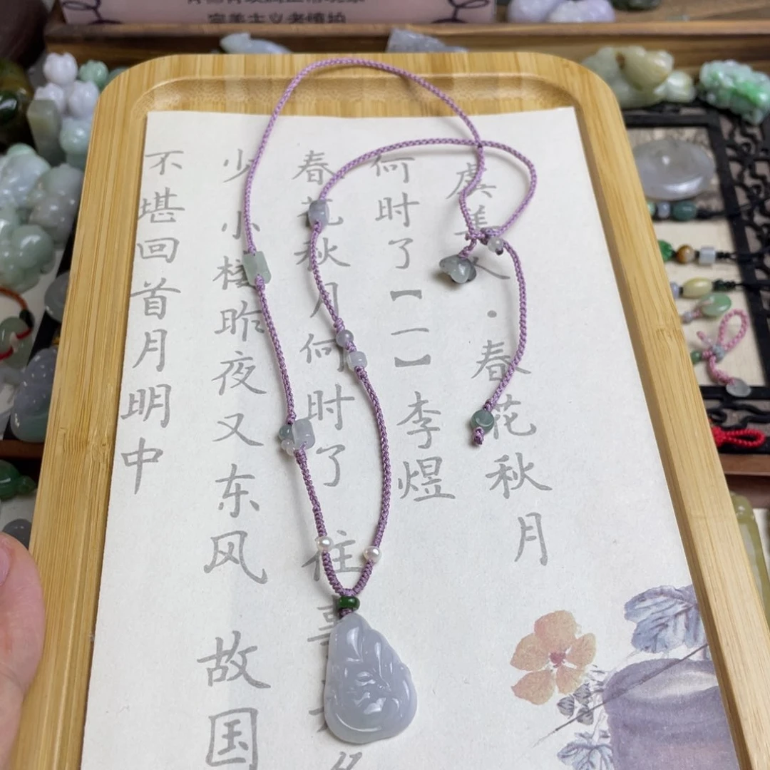 翡翠未镶嵌颈饰设计款项链