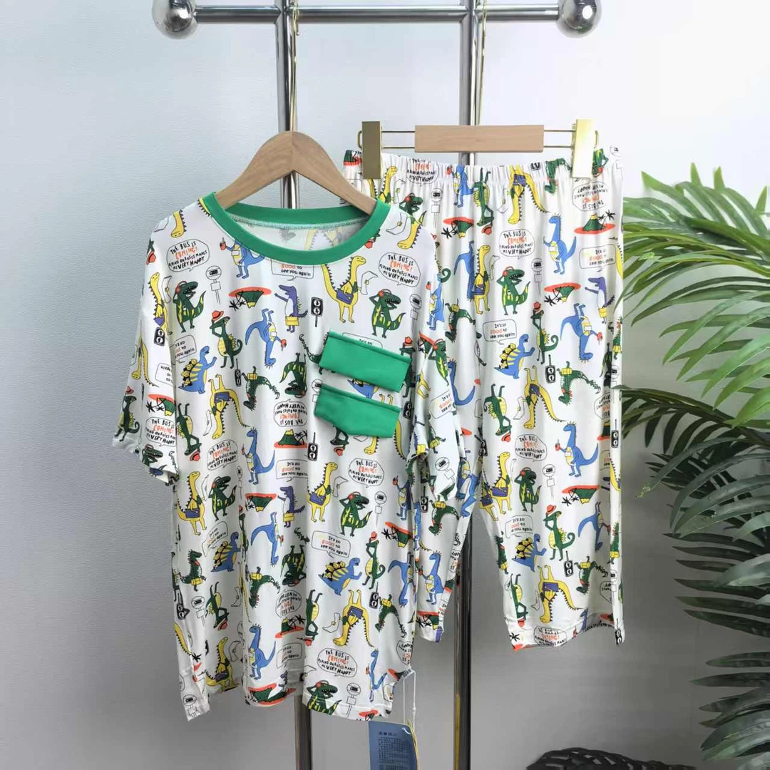 【1801】草绿色群龙会居家服