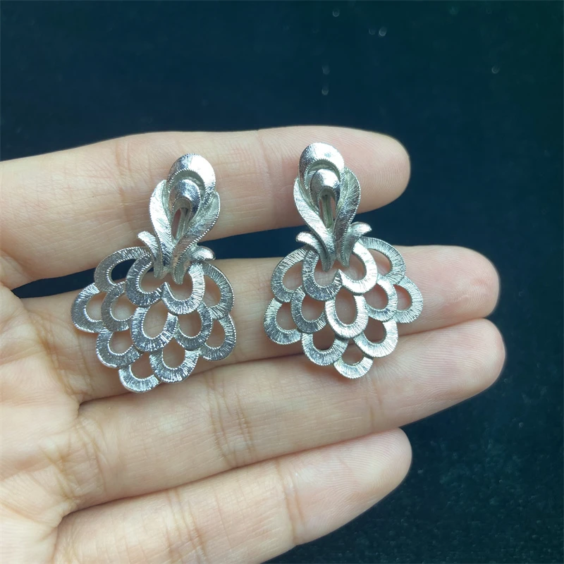 合金耳饰 monet1951年少见孔雀尾剪纸耳环1-2【2061227-049】