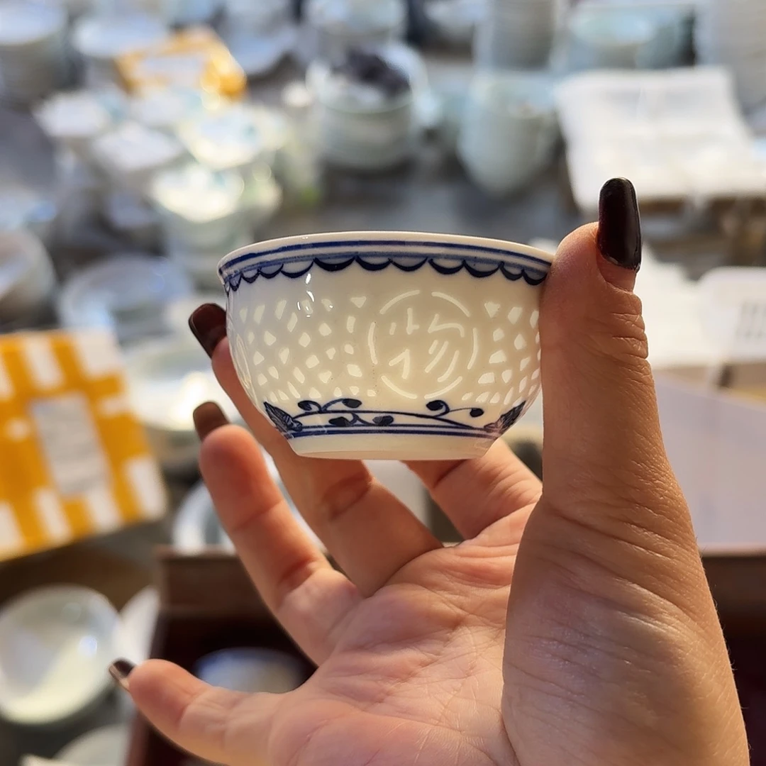 开***心白瓷厚德载物杯一个看图