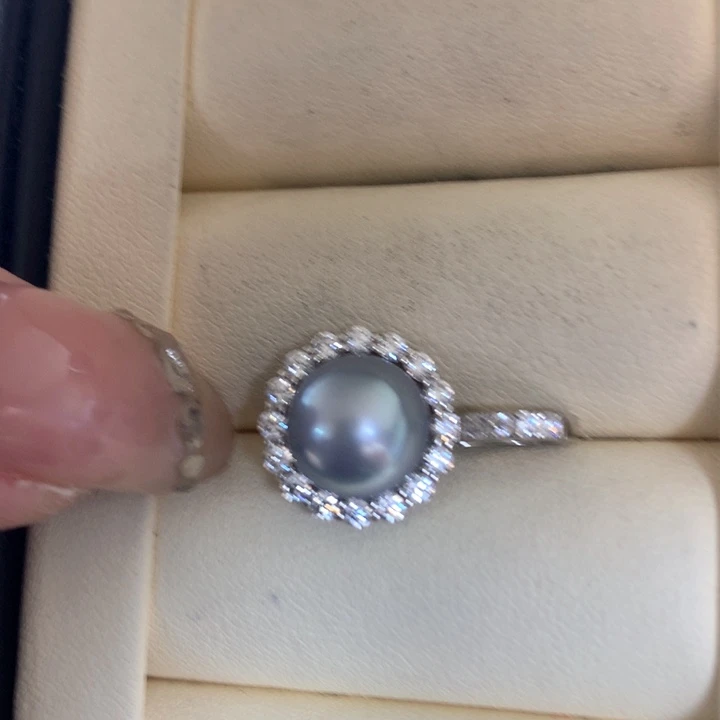 颈饰银S925镶嵌海水珍珠