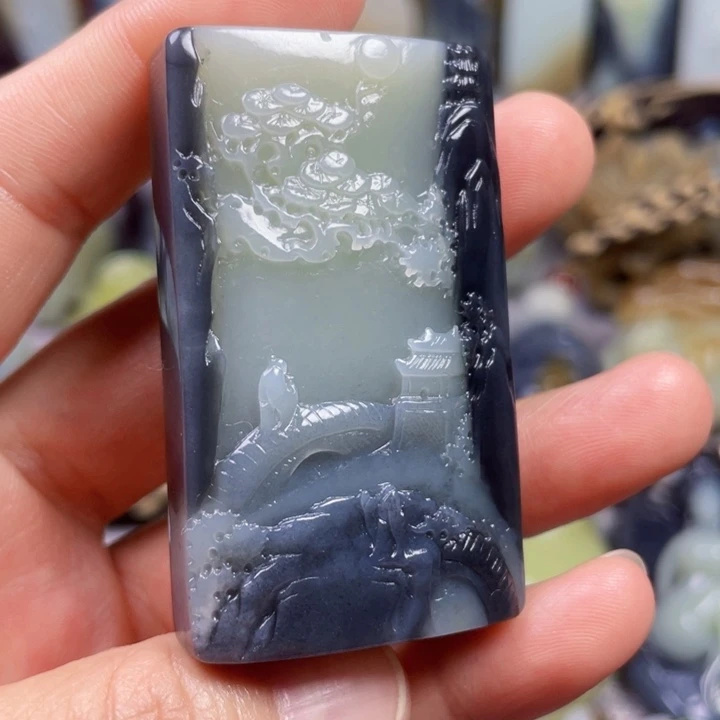 和田玉未镶嵌挂件