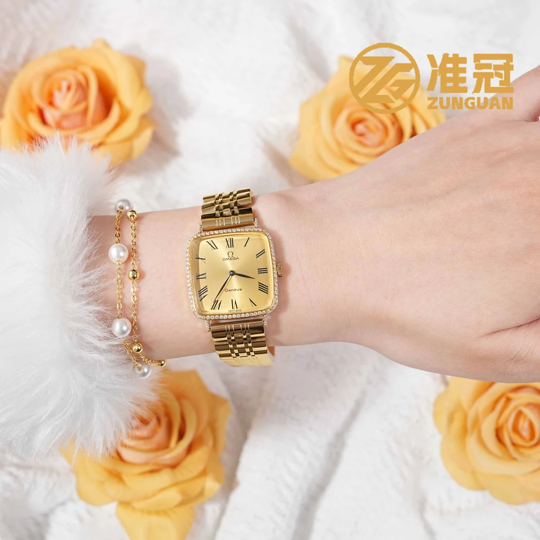 95新 Omega/欧米茄 27mm手动机械QC4216日内瓦瑞士名表杏1