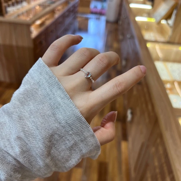 925银戒指 925银戒指 灵喜  小众精致时尚开口戒指