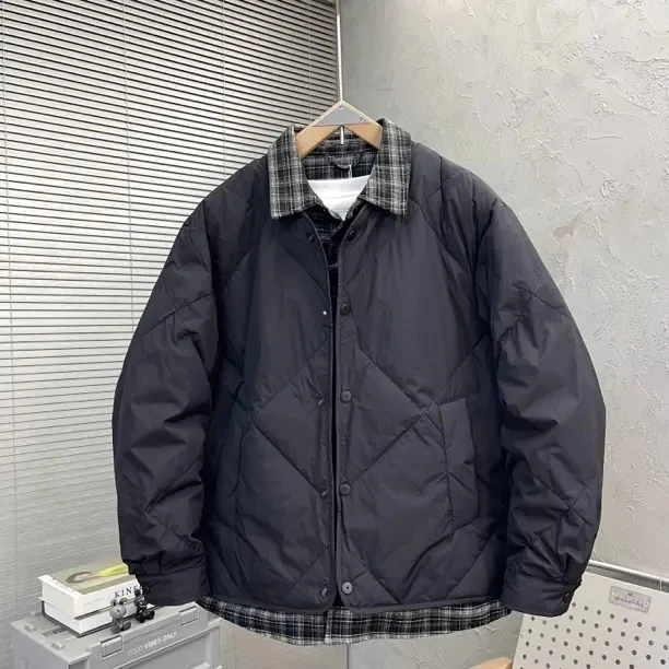 2025冬季新款潮流假两件男士羽绒服个性时尚拼接轻便鸭绒保暖外套