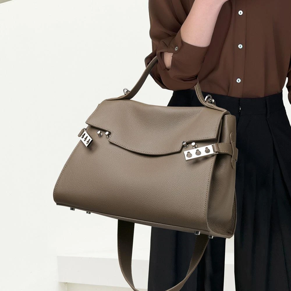 CCAMO轻奢真皮女包高级感女士包包简约手提包休闲时尚单肩包