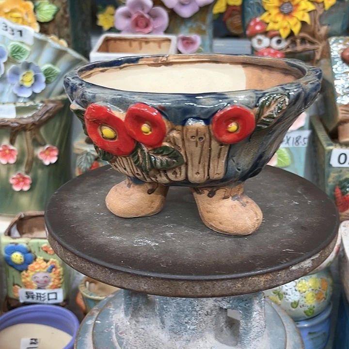 紫砂花盆粗陶材质多肉花盆