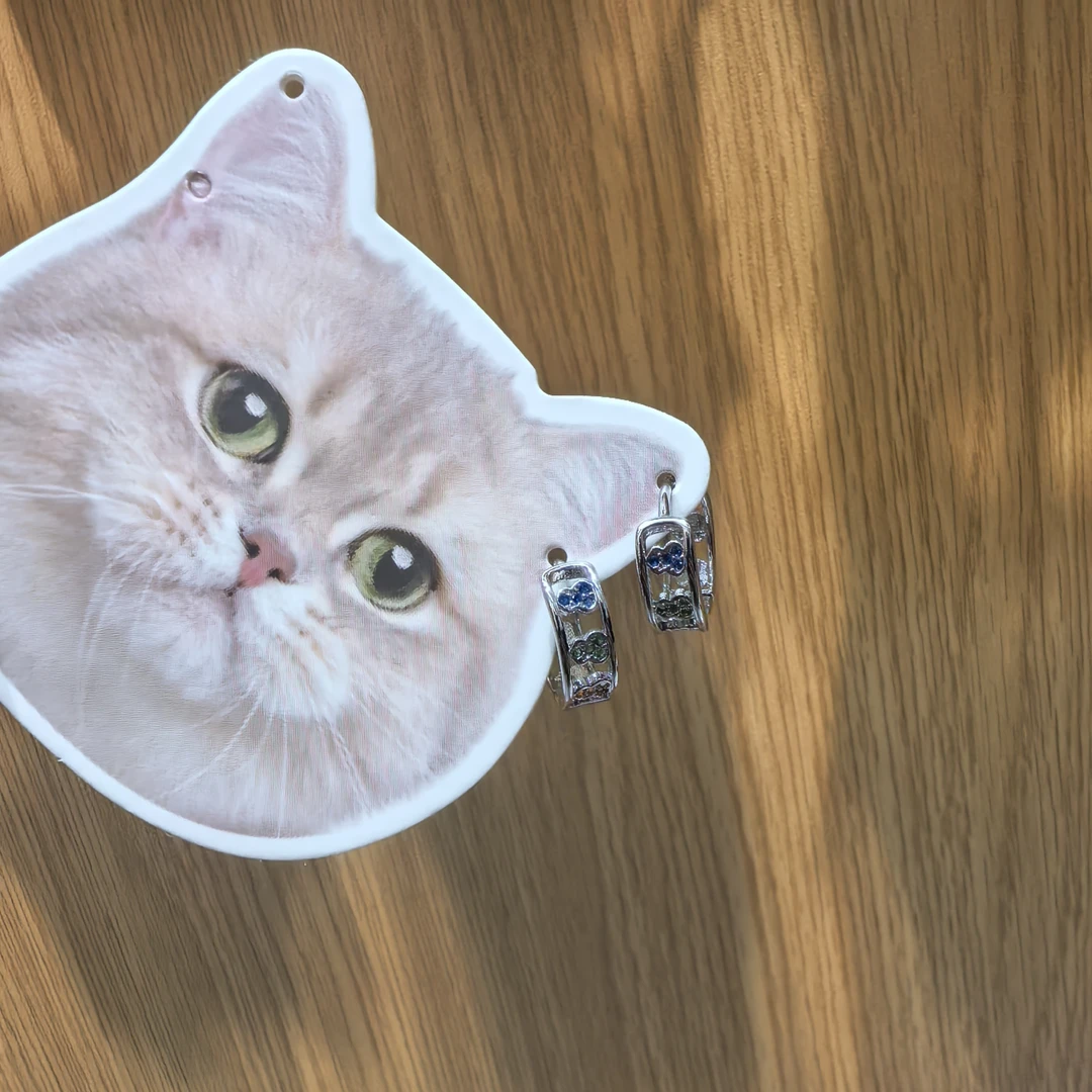 E853彩色小葫芦闪闪耳扣款耳饰