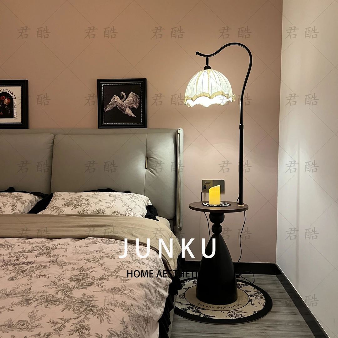 【君酷】中古风客厅落地灯美式沙发旁氛围卧室床头法式复古立式台灯