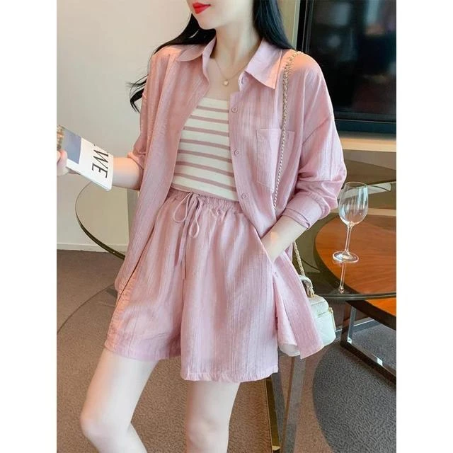 纯欲慵懒风女装夏装搭配一整套时尚套装新款女装夏季今年流行休闲