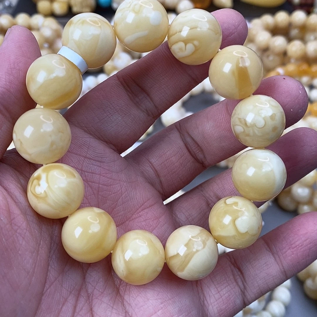 蜜蜡未镶嵌珠宝奇石40.5g  17+mm