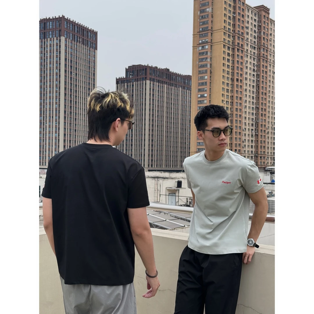 叁超“加拿大”索罗娜美式夏季凉感速干吸湿排汗休闲T恤男生