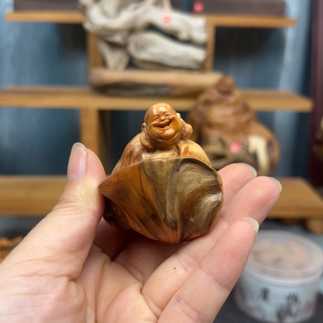 木茶**味崖柏木摆件手把件
