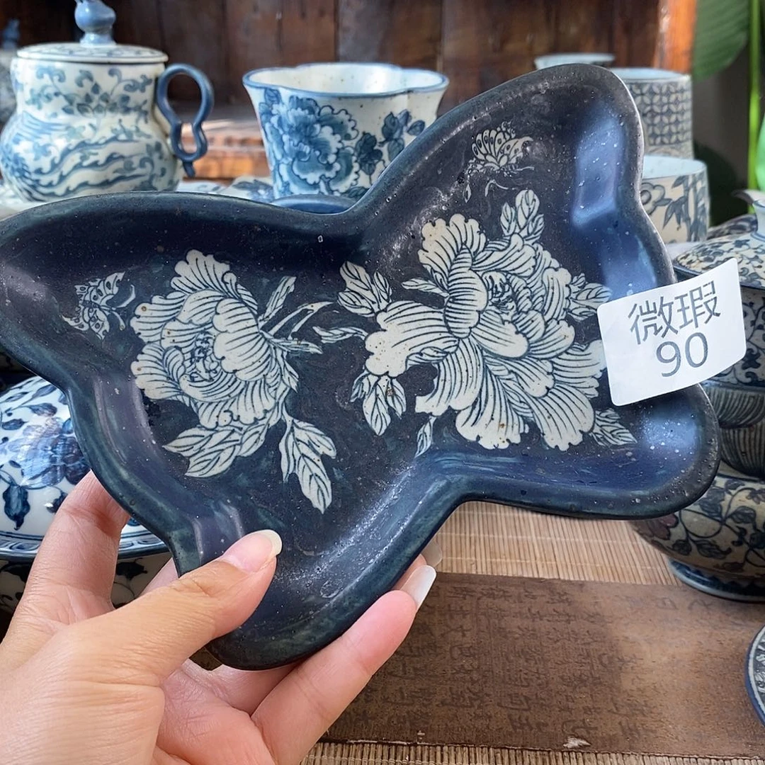 手工手绘青花高温陶瓷