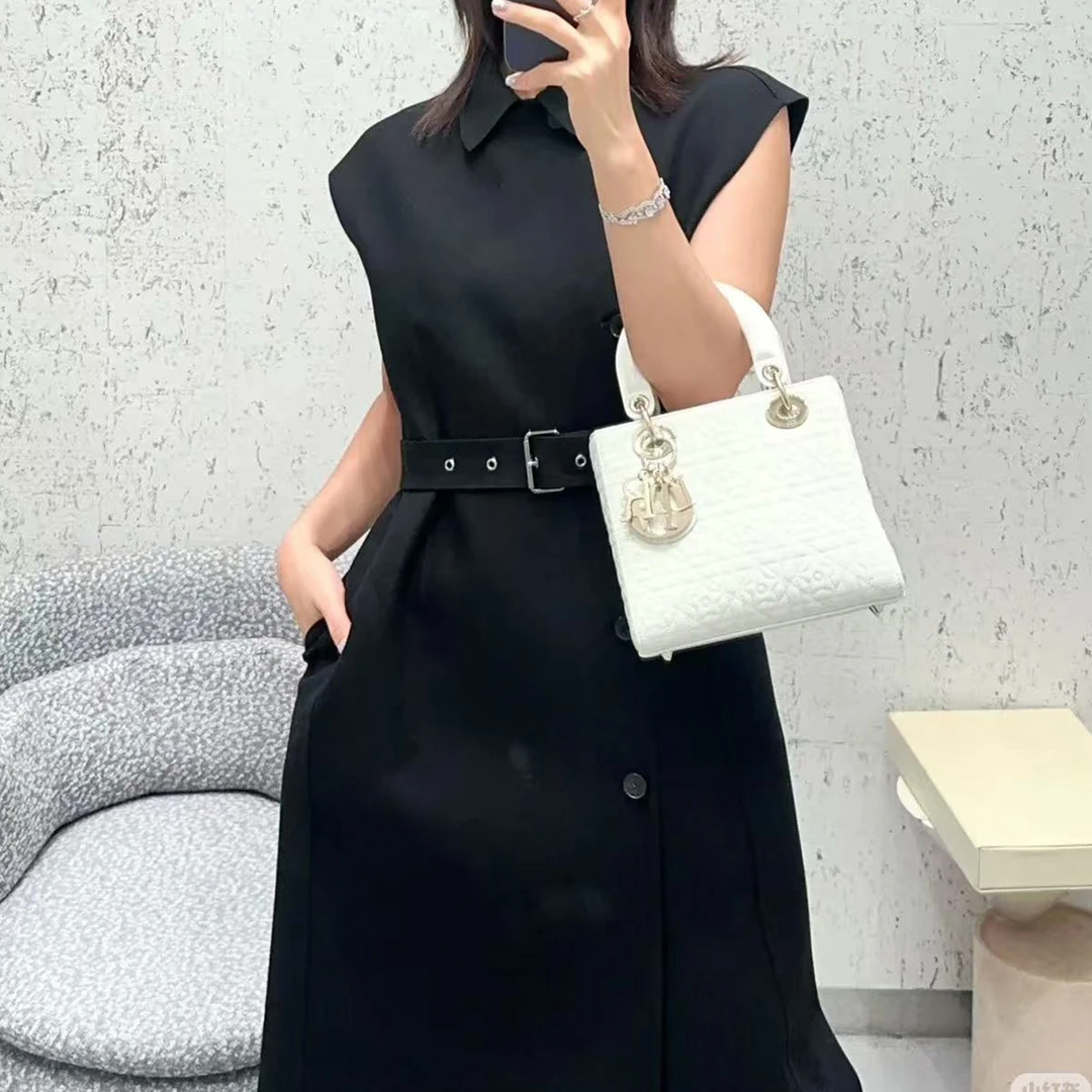 未使用 DIOR/迪奥 系腰带连衣裙