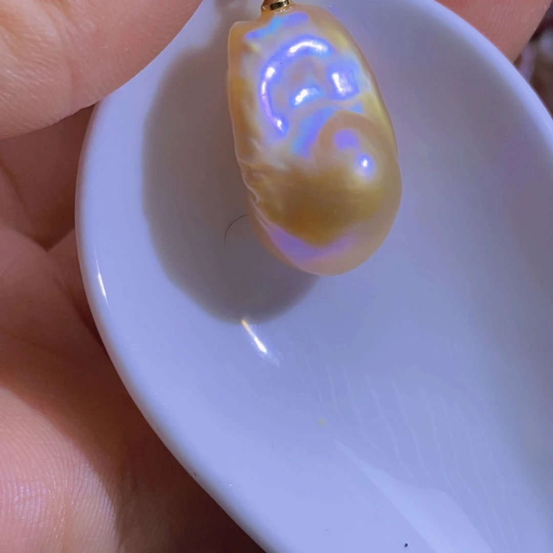 银S925镶嵌淡水珍珠微瑕