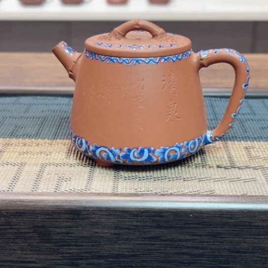 紫砂茶壶黄龙山原矿小红泥半手工瑕