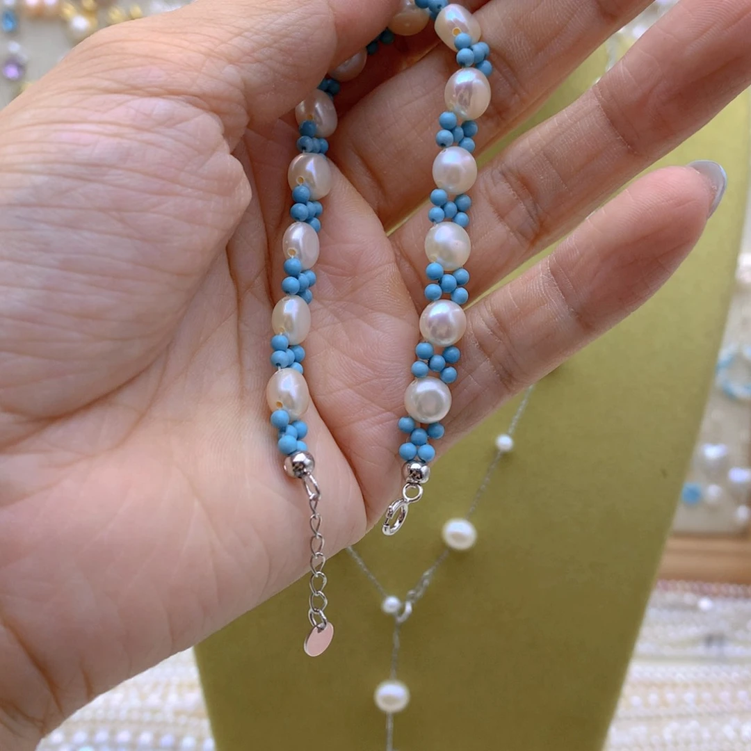 淡水珍珠手绳银S925镶嵌