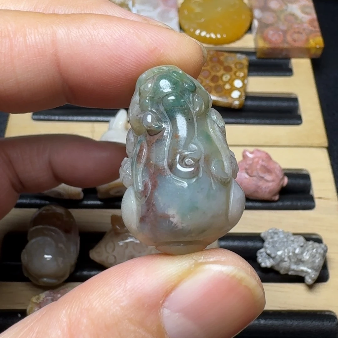 硅化珊瑚（珊瑚玉）纯天然色有机玉石未镶嵌