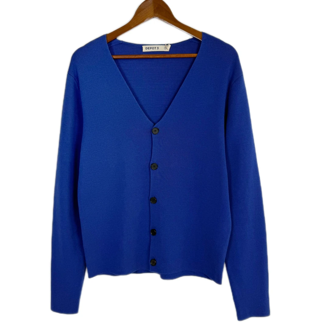 DEPO33B10春秋男士针织开衫时尚休闲百搭简约紧密织法开衫毛衣