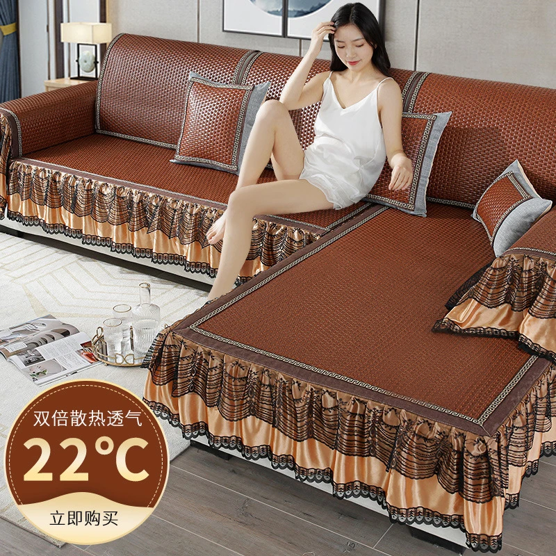 夏季沙发垫子热销藤席靠垫防滑耐脏坐垫沙发凉席垫沙发罩