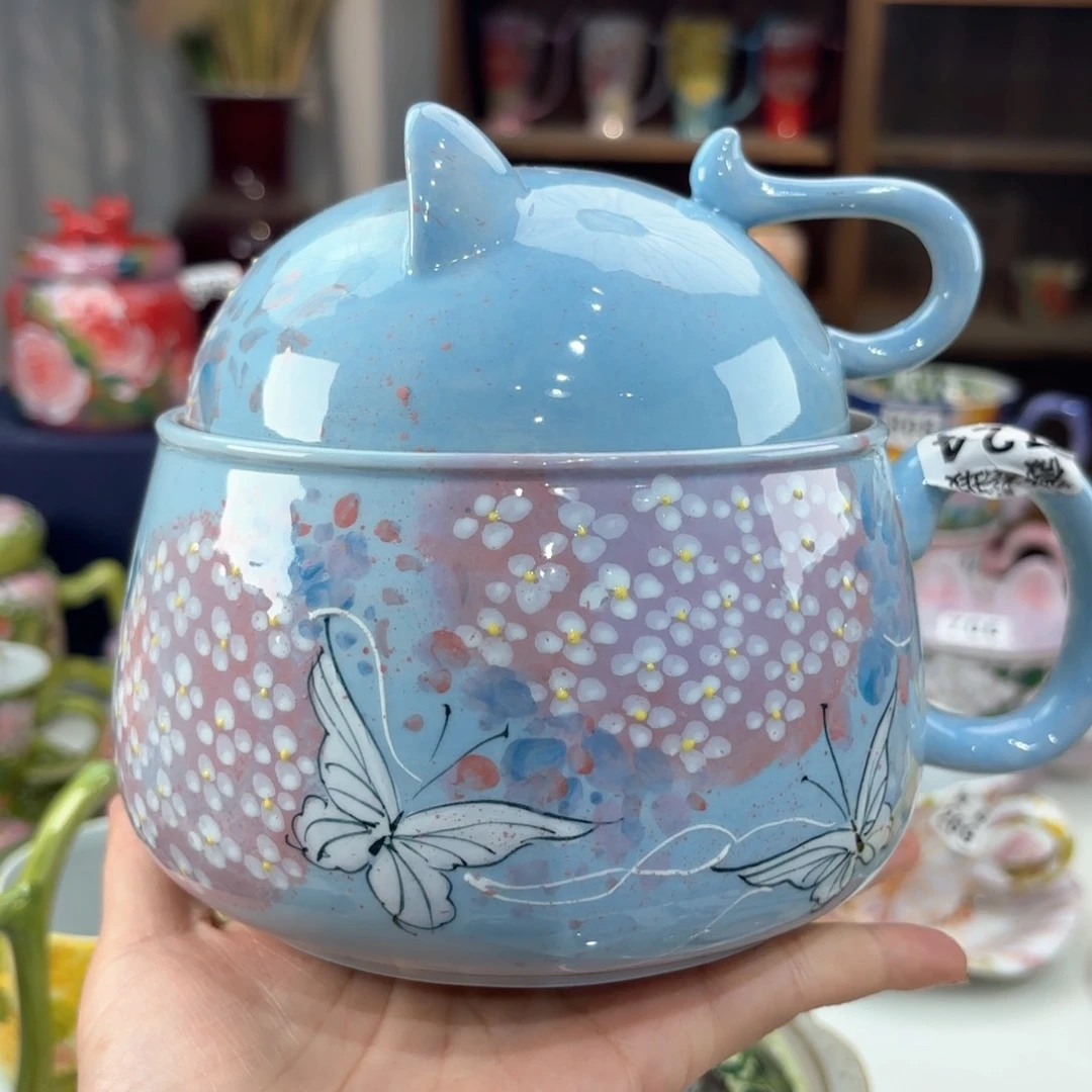 景德镇手绘高温釉下彩陶瓷茶具