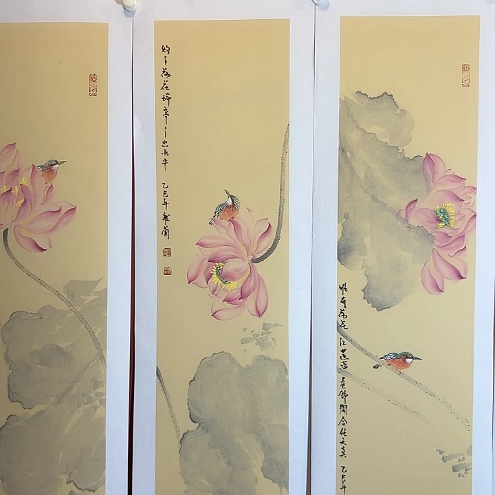 国画听兰老师花鸟