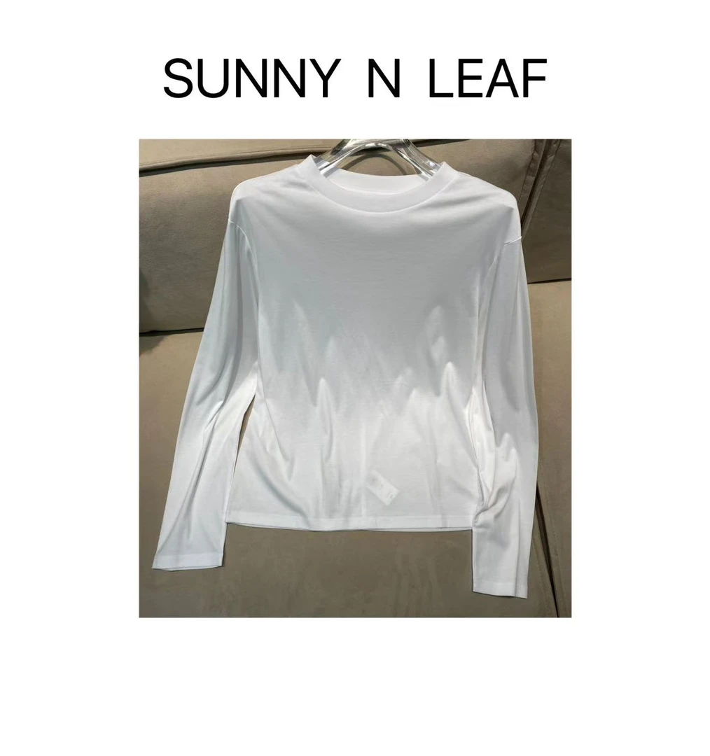 【ROW】匹马棉圆领简约纯色长袖T恤打底  YZTC47016