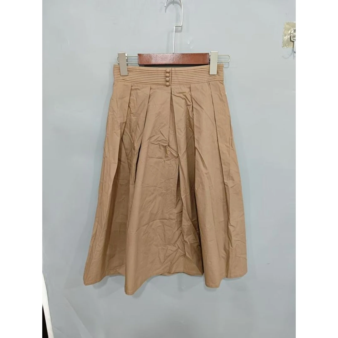 【Montendre】秋冬新款 裙子纯色百褶裙时尚常规拉链高腰半身裙