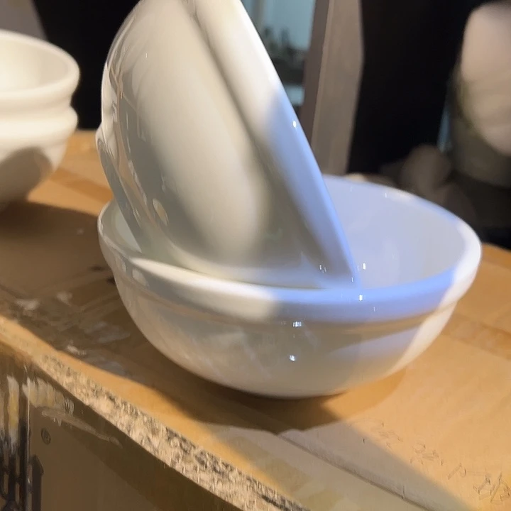 国营尾货骨瓷哥本碗一对口径15
