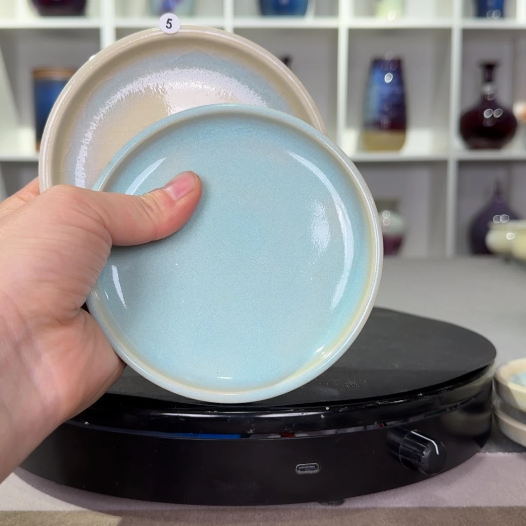 摆件陶福利钧窑杯垫纯手工