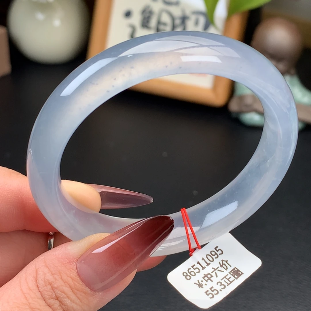 翡翠手镯未镶嵌高冰玻冰紫正圈手镯（中六价现询）